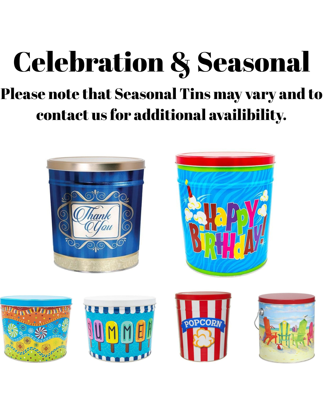 3.5 Gallon Popcorn Tin- 3 Flavors | The Popcorn Station Lyndon